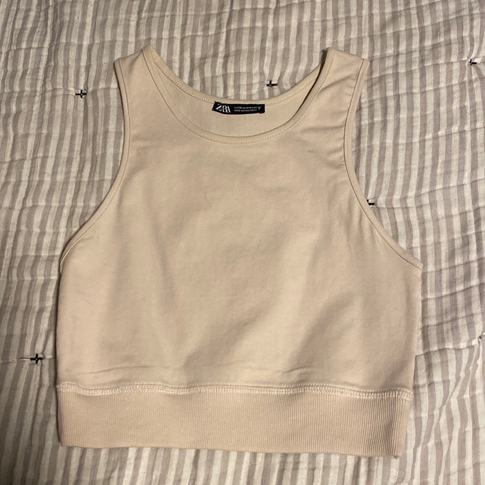Zara Cream Cropped Top